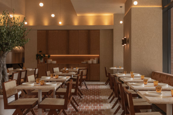 The dining room at Iftar designed by Matt Woods.