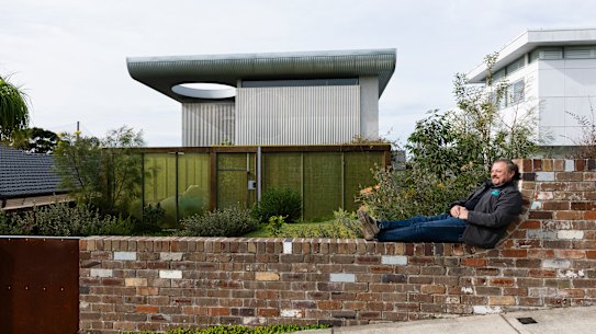 Architect Clinton Cole outside the house he named Terabithia, after the children’s book because he felt there was something “other worldly” about the project.