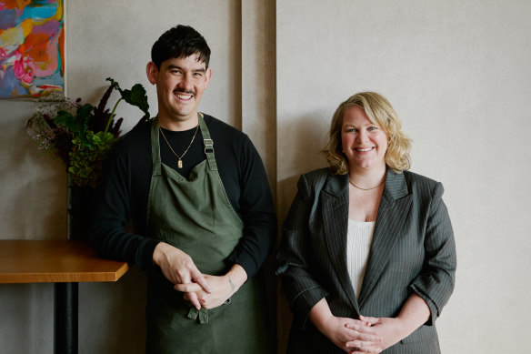 Etta restaurant’s new head chef Lorcan Kan with owner Hannah Green.