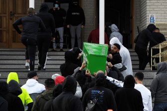 Bilal Hamze’s funeral in June. He was assassinated outside a Japanese restaurant in Sydney’s CBD.