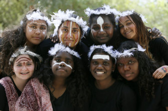 Students from Worawa College in Healesville, an Aboriginal girls' boarding school.