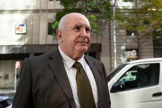 Former Hurstville and Georges River councillor Vince Badalati outside the Independent Commission Against Corruption on Tuesday. 