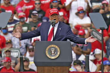 President Trump at a campaign rally in Florida.