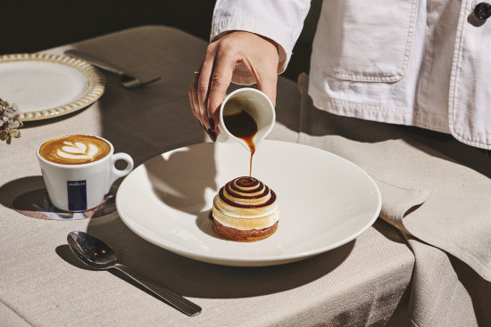 Lucia’s coffee, chocolate and bourbon dessert.