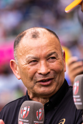 Eddie Jones is the sole member of the Australian coaching staff.