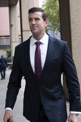 Ben Roberts-Smith arrives at Federal Court on Thursday.