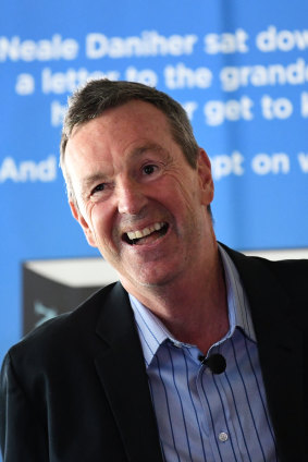 Neale Daniher launches his book at the MCG.