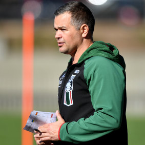 Options open: Anthony Seibold and the Souths coaching staff gave the player the chance to stand down from their Dragons clash, but he declined.