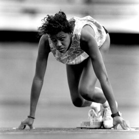 Cathy Freeman trained in Brisbane before heading to Auckland for the Commonwealth Games,  January 11, 1990.