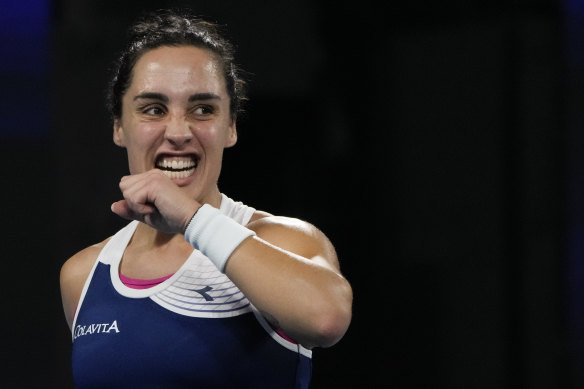 Italy’s Martina Trevisan during her match against Maria Sakkari of Greece at the United Cup in Sydney.