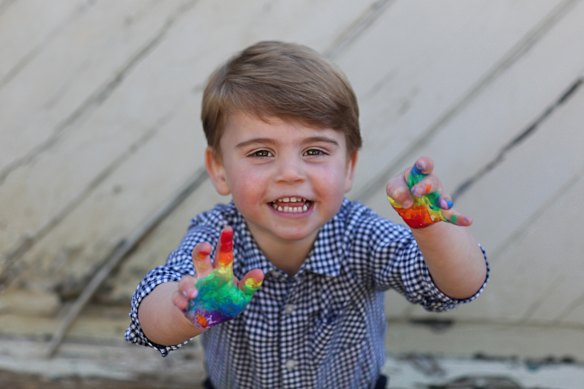 Prince Louis in a photo by his mum, Catherine, the Duchess of Cambridge, who is a keen amateur photographer.