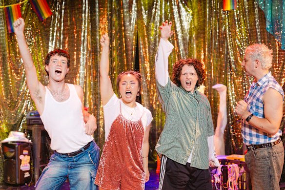 Despite a fanciful title and lashings of camp comedy, this is a documentary play based on real events.