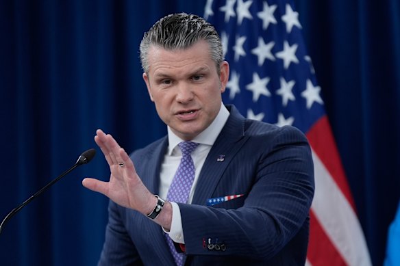 The seven stages of hair loss were popularised in the 1970s, and include the “creeping V” (also known as a
Norwood 2 or 3), displayed here by US Secretary of Defence Pete Hegseth.