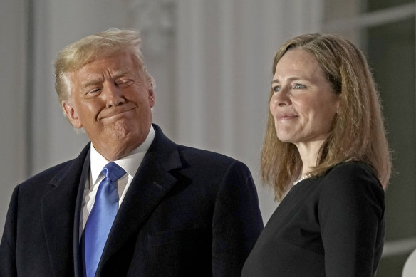 Amy Coney Barrett was among the judges who dismissed the case. 