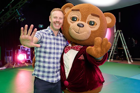 Knee High Spies creator Tim Pain with Jeremy.