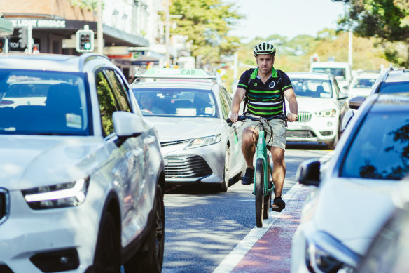 The NSW government plans to more than double the amount of dedicated bicycle lanes in Greater Sydney in the next five years.