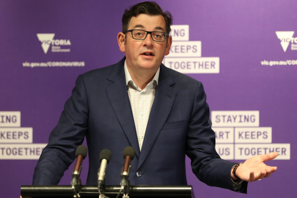 Premier Daniel Andrews said no decision had been made on when the 'ring of steel' could be lifted.