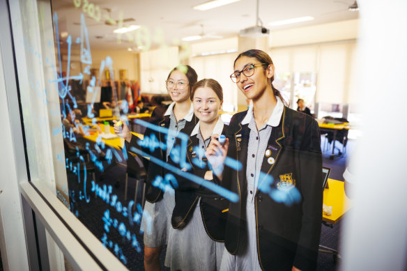 Studies suggest girls are more likely to have maths anxiety but schools such as Abbotsleigh encourage students and parents to have a positive mindset toward the subject from an early age.