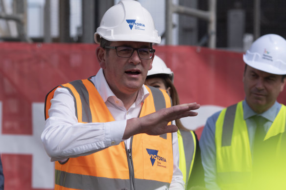 Daniel Andrews delivering the housing statement last Wednesday.