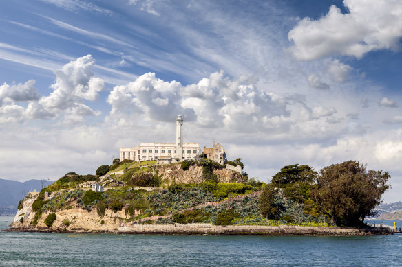 Alcatraz Island, otherwise known as The Rock, an infamous penitentiary that is now a tourist attraction.