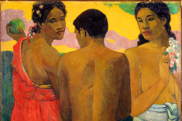 Paul Gauguin’s painting Three Tahitians, 1899.