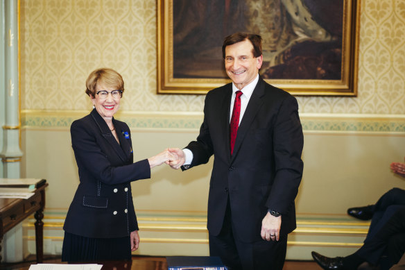 Local Government Minister Ron Hoenig is sworn in by NSW Govenor Margaret Beazley in April.