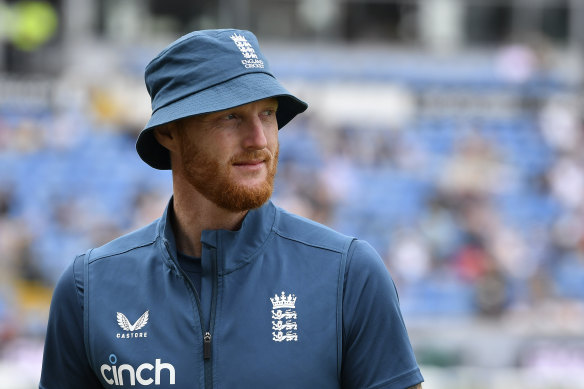 Ben Stokes clad in his Stone Roses-style bucket hat.