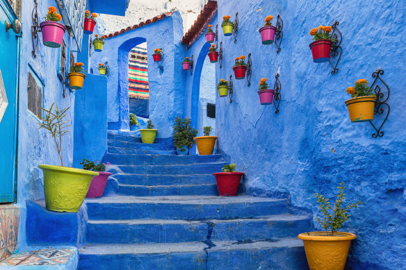 Chefchaouen, Morocco’s blue city.