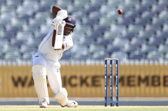 Ashley Chandrasinghe during his patient innings.