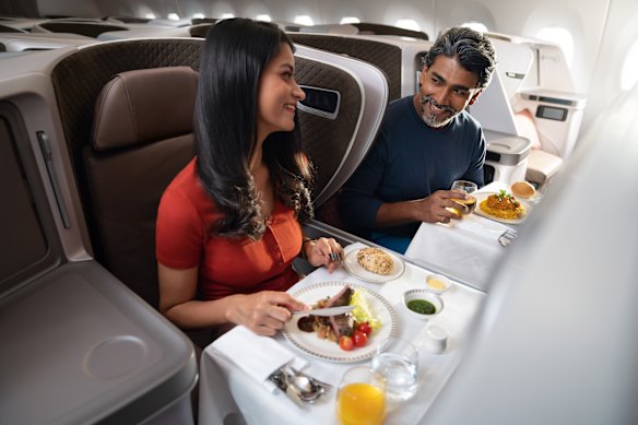 Passengers can preselect dishes from Singapore Airlines’ “Book the Cook” service.