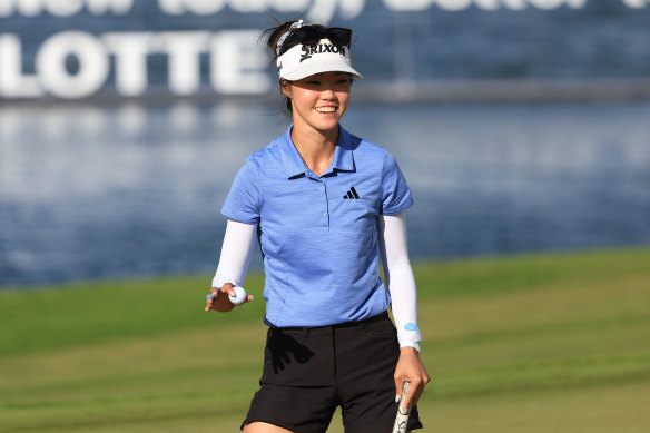 Kim finished with three straight birdies to take out the LOTTE Championship.