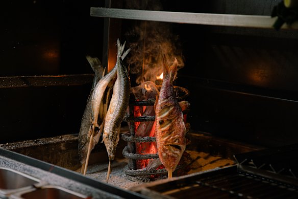 Ibushi’s centrepiece charcoal grill.