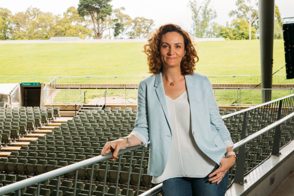 Arts Centre chief executive officer Claire Spencer at the The Sidney Myer Music Bowl. 