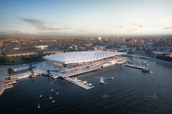 Design by 3XN and BVN for the redeveloped Sydney Fish Market.