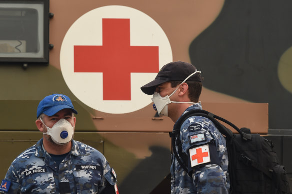 Defence Force medics were sent to  Victoria during the bushfires in 2020.