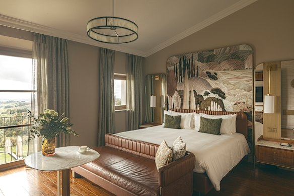 Junior suite at Castelfalfi … the property has secured two Michelin Keys and a Forbes five-star rating.
