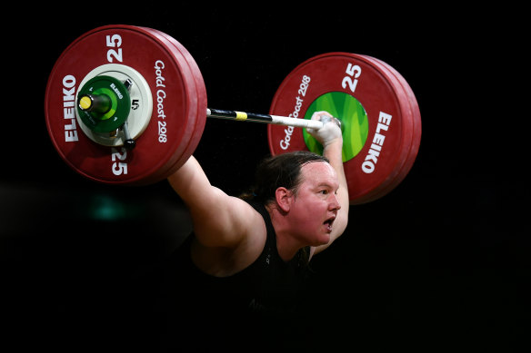 New Zealand weightlifter Laurel Hubbard.