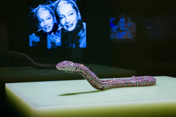 A snake necklace dating back to 1968 at the NGV’s newly opened Cartier exhibition.