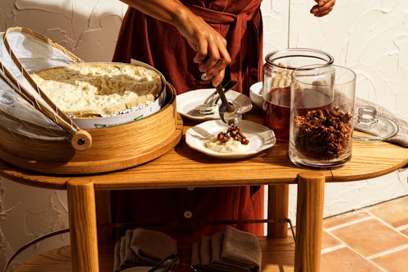 The Cibaria gorgonzola al cucchiaio trolley. 