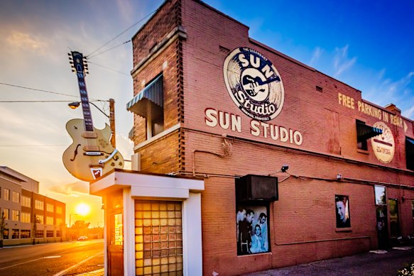 Sun Studio in Memphis, which was made famous by artists such as Elvis Presley and Johnny Cash.