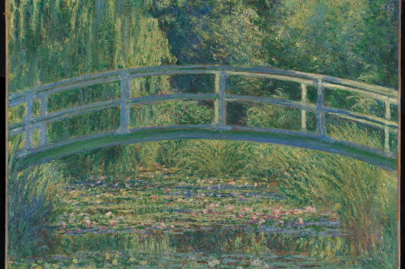 Claude Monet’s The Water-Lily Pond, 1899, (detail) is part of the NGA exhibition.