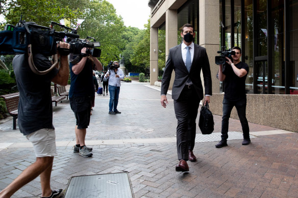Ben Roberts-Smith outside the Federal Court this month.