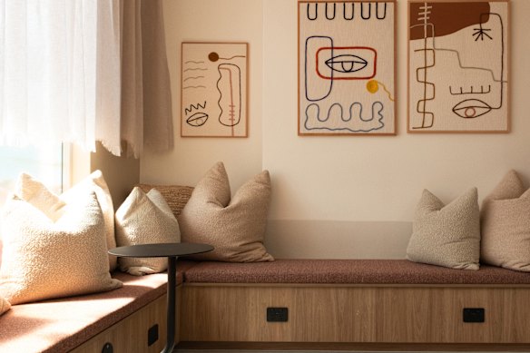 Um canto na área do lobby.