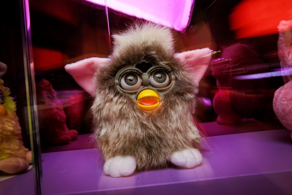 A Furby on display as part of Furby Chorus and Friends for Rising festival. 