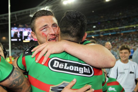 Sam Burgess etched himself into grand final folklore in the 2014 decider.