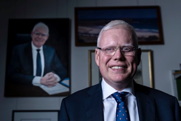 Ward pictured in his office in 2018.