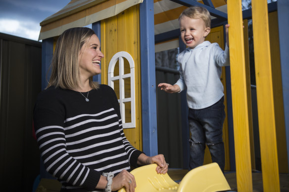 Alyce Brown, pictured with her son Harvey. He was born after IVF treatment using a thawed embryo.