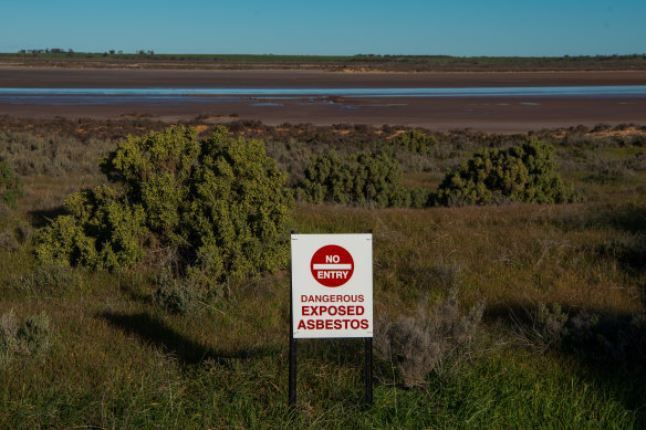 Mining activity at Direl has left asbestos on the surrounding land.