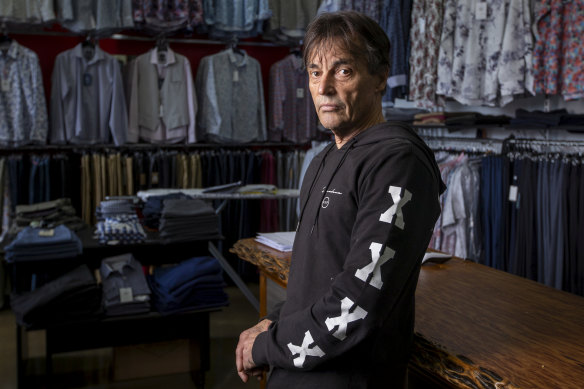 "I'll close the door and walk away": Shop owner Harry Hutchinson says he can't keep his business going much longer.