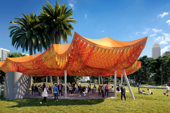 An artist’s render of this year’s MPavilion design. 